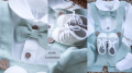 mint linen baptism set for a one-year-old boy