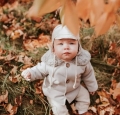Beige Baptism Outfit Linen Outfit  for boy Gray Coat Warm Cap.jpg