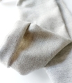 Beige Merino Wool Herringbone Pants