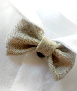 Handmade Merino Wool Bow Tie for baby boy baptism 